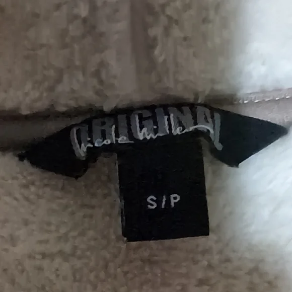 Nicole Miller Tan Casual Minimalist Jacket with Cream Lining - Picture 2 of 5